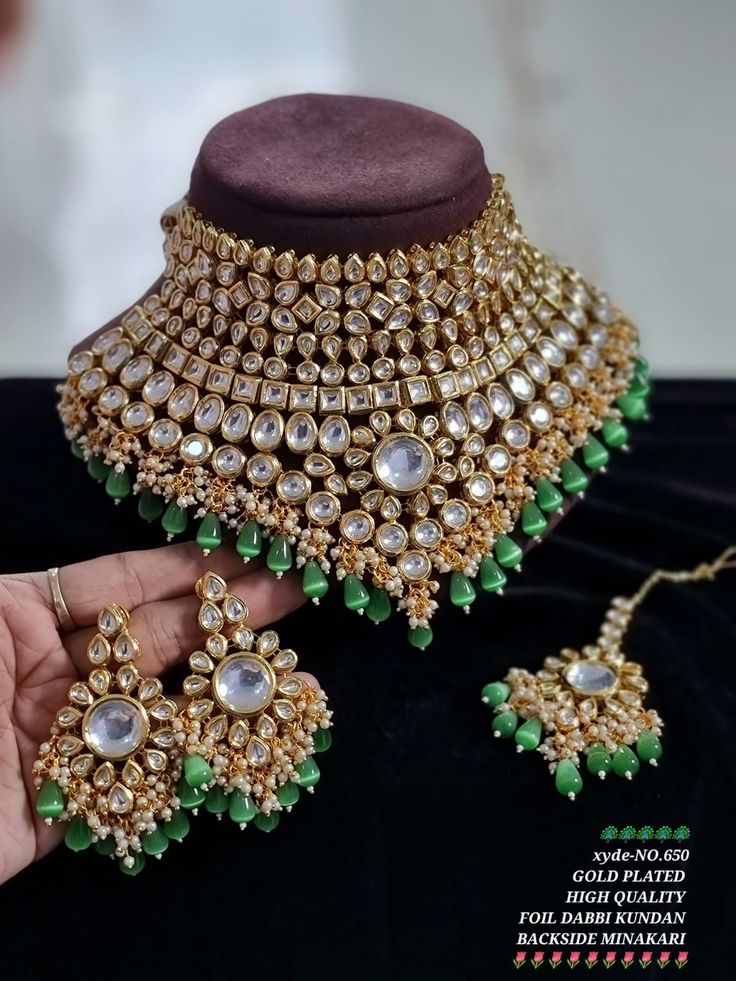 Super Hot Selling Kundan and Shine Necklace set
