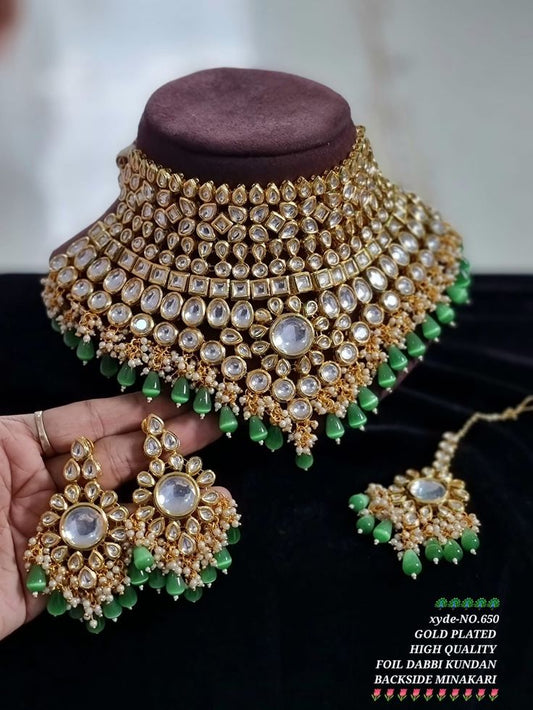 Super Hot Selling Kundan and Shine Necklace set