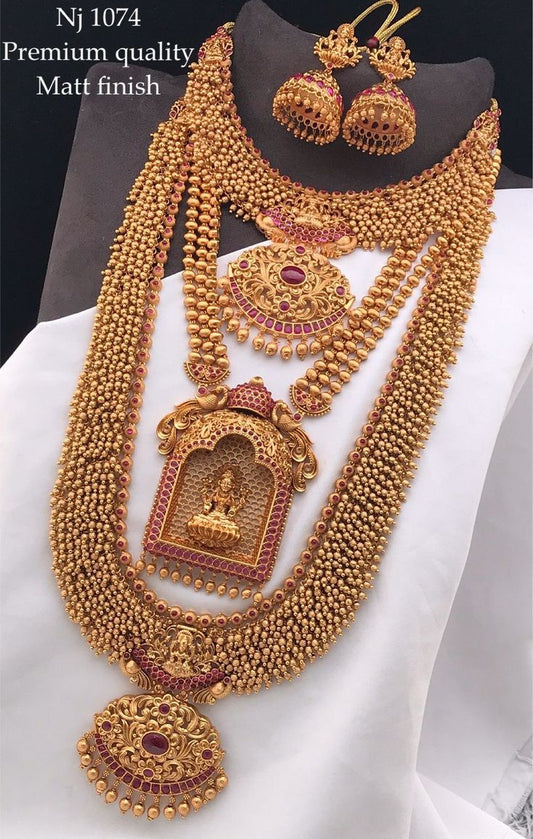 South Women Necklace Combo set Golden Look